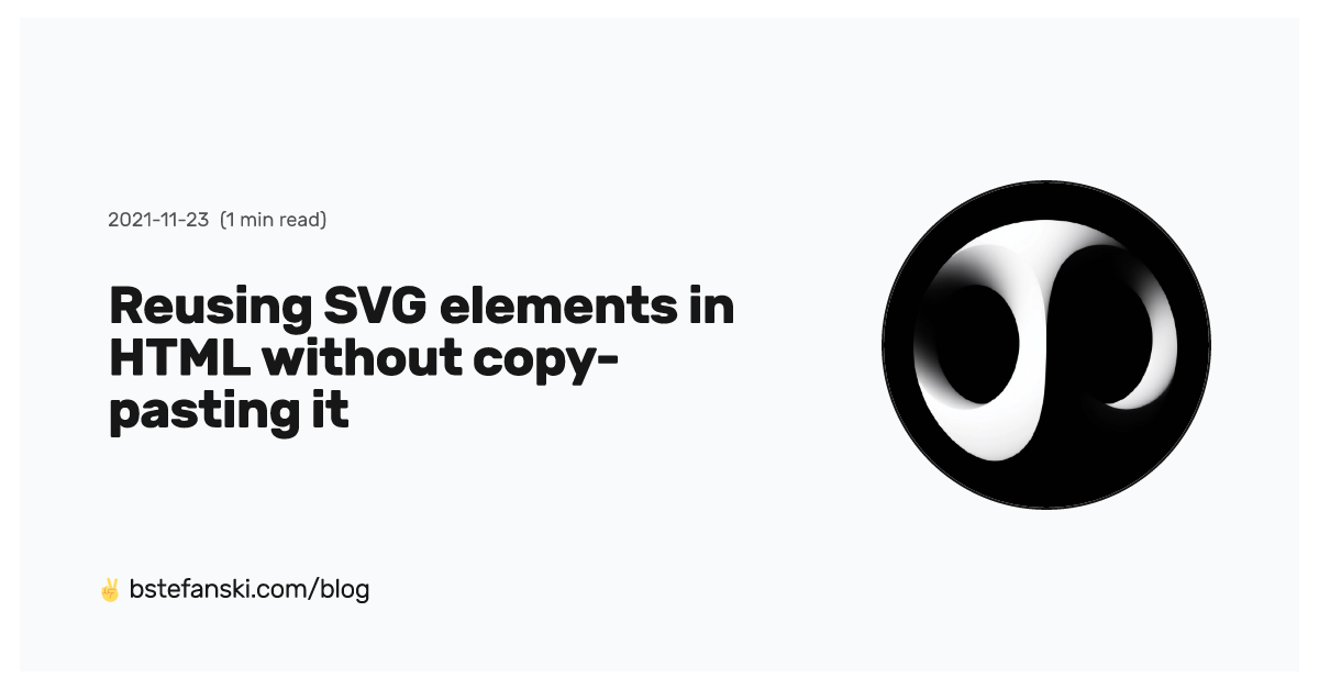 Reusing SVG elements in HTML without copy-pasting it