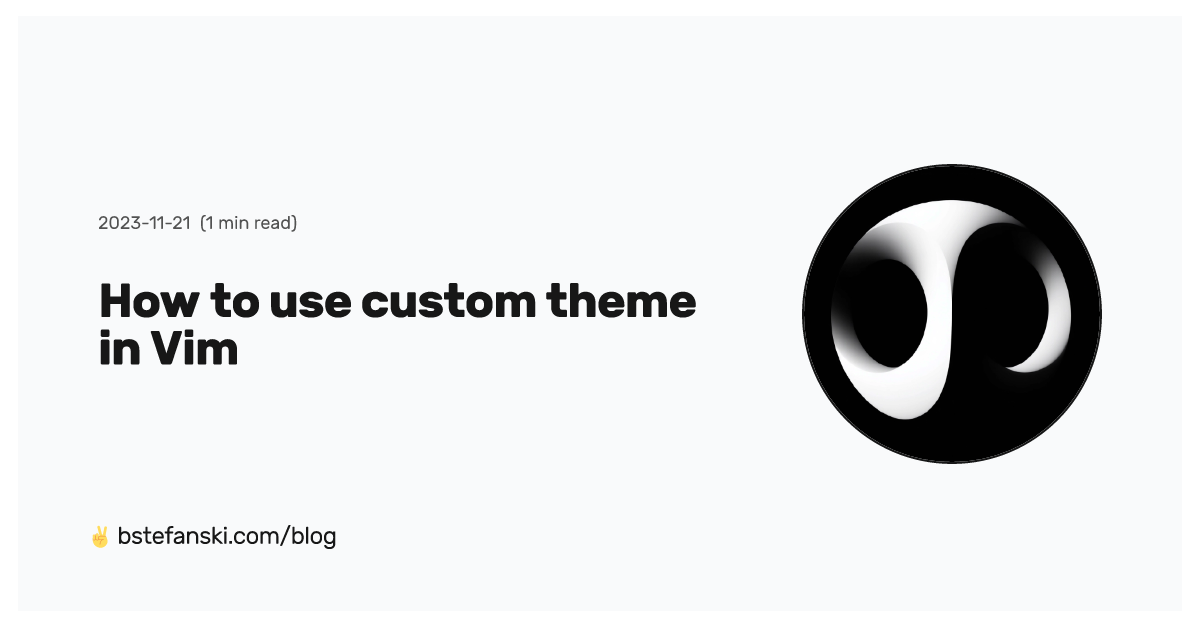 How to use custom theme in Vim